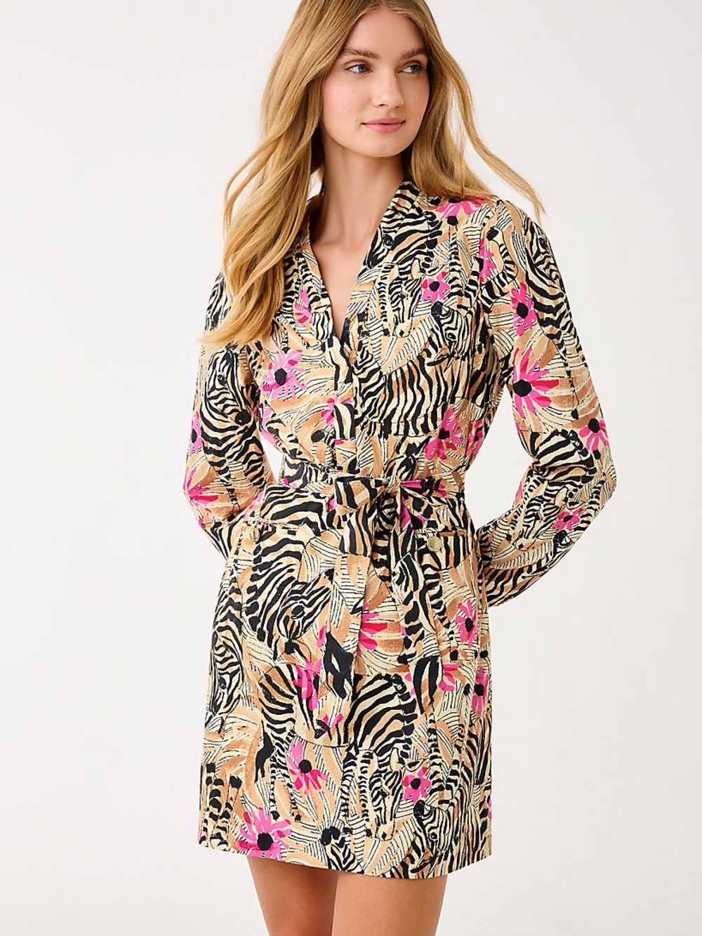 LILLY PULITZER Phillipa stretch dress Rutabaga El Morocco animal print size 2
